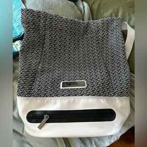 Adidas by Stella McCartney knitted Black and White drawstring Backpack